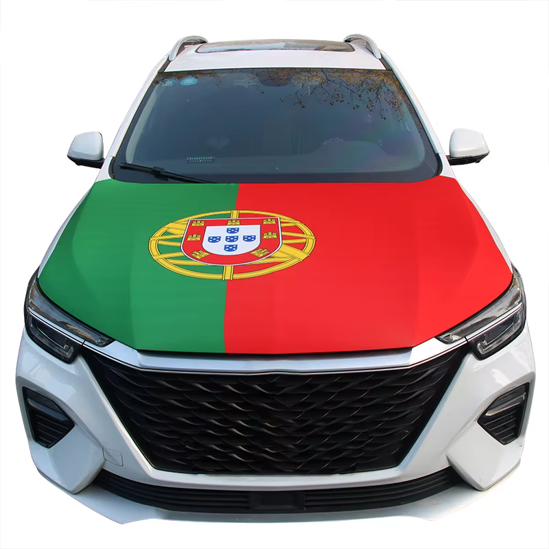 Housse de capot de voiture avec drapeau du Portugal, drapeau national pour décoration