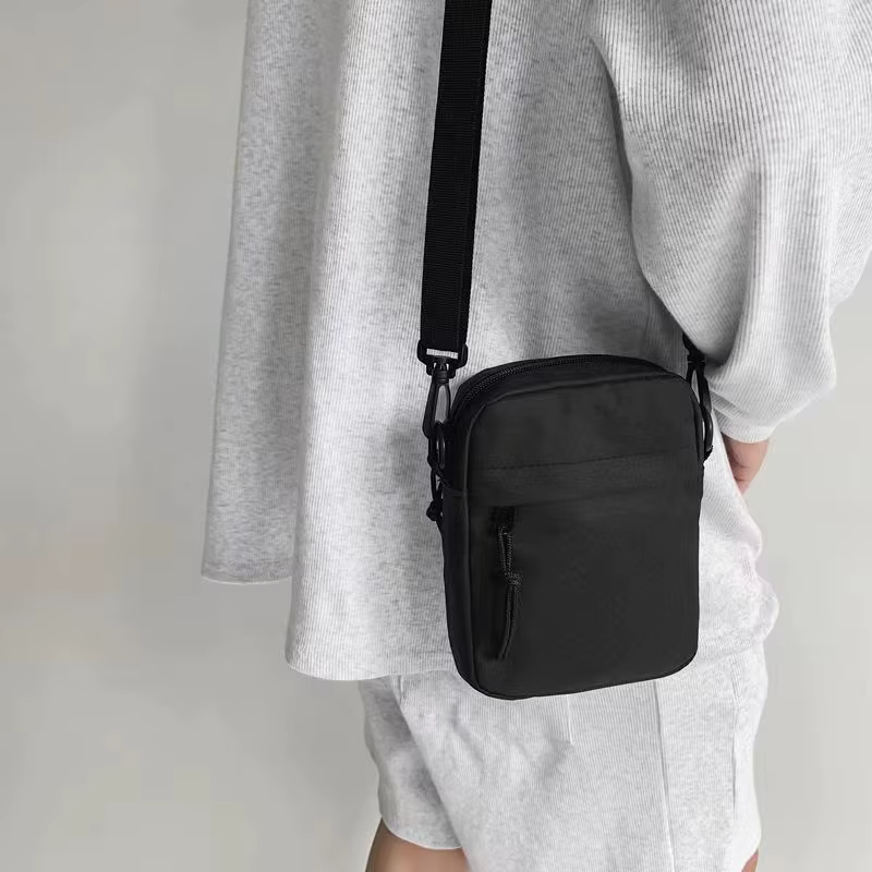 Sacs à bandoulière pour hommes décontracté toile petite pochette à bandoulière à fermeture éclair Si