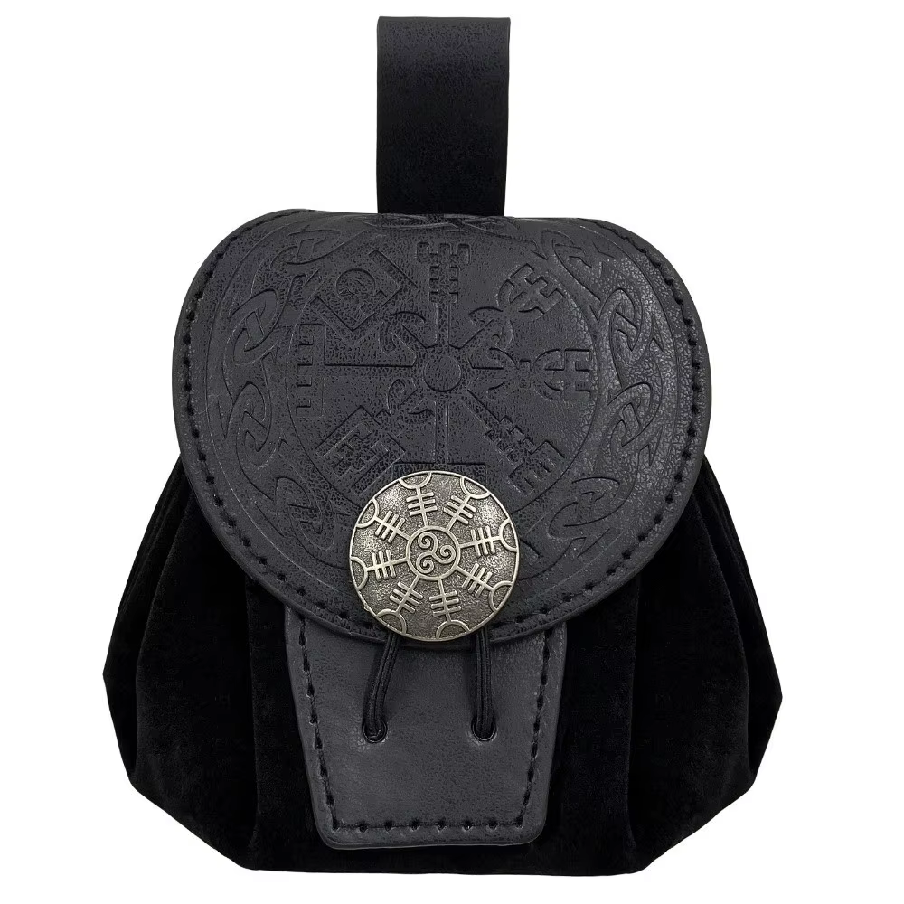 Sacs banane vintage à cordon de serrage, style steampunk, en similicuir, porte-monnaie de ceinture, 