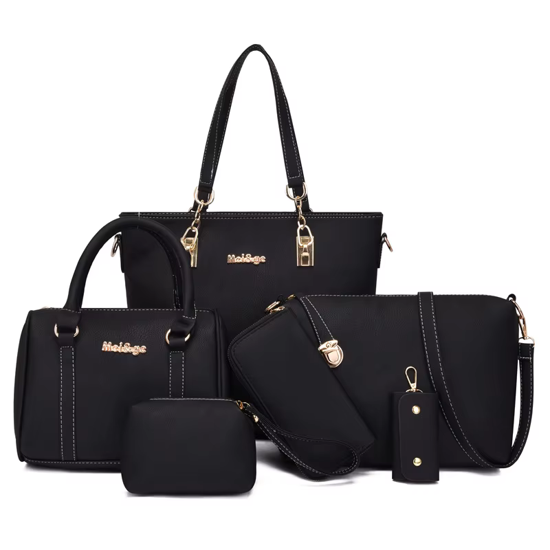 Nouvel ensemble de sacs mère-enfant grande capacité pour femme, six pièces, tendance, simple, de qua