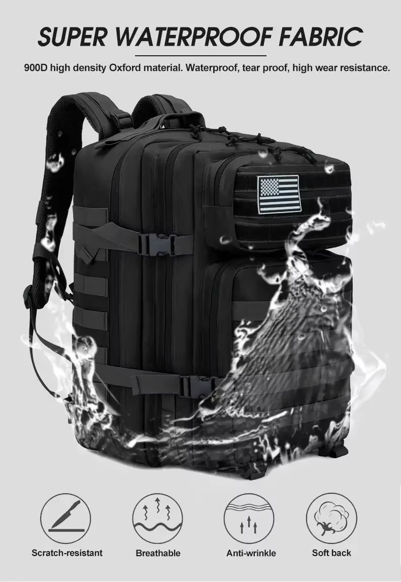 Sac à dos tactique militaire de 50l pour hommes, sacs à dos de voyage de grande capacité, sacs multi