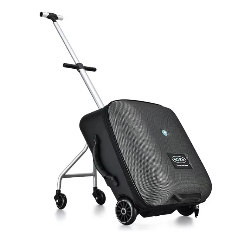 Formsio enfants Scooter valise paresseux continuer boîte à bagages roulante assis chariot sac pour b