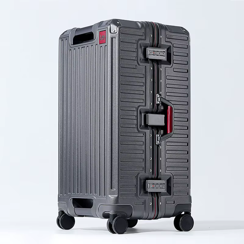 Nouveau Bagage de grande capacité avec porte-gobelet valise 20/24 pouces cadre en aluminium boîte de sécurité 26/28/30