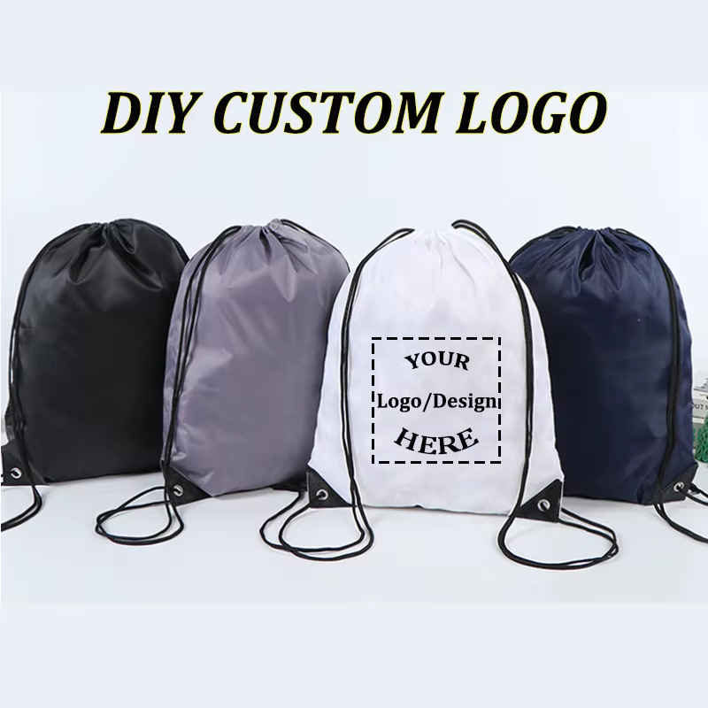 20/50 pièces sac personnalisé impression Logo cartable promotionnel en plein air décontracté gymnase Sport étanche publicité sac cordon sac à dos