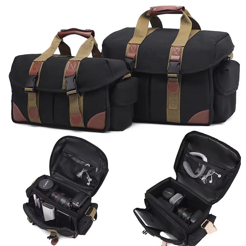 Sac à bandoulière en tissu Nylon pour appareils photo reflex numériques Canon Nikon Sony