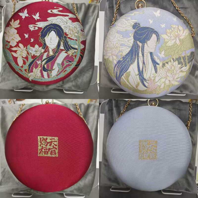 Ciel officiel bénédiction Hua Cheng Xie Lian sac à bandoulière Style ancien hommes femmes Oblique sacoche broderie sac de messager cadeau