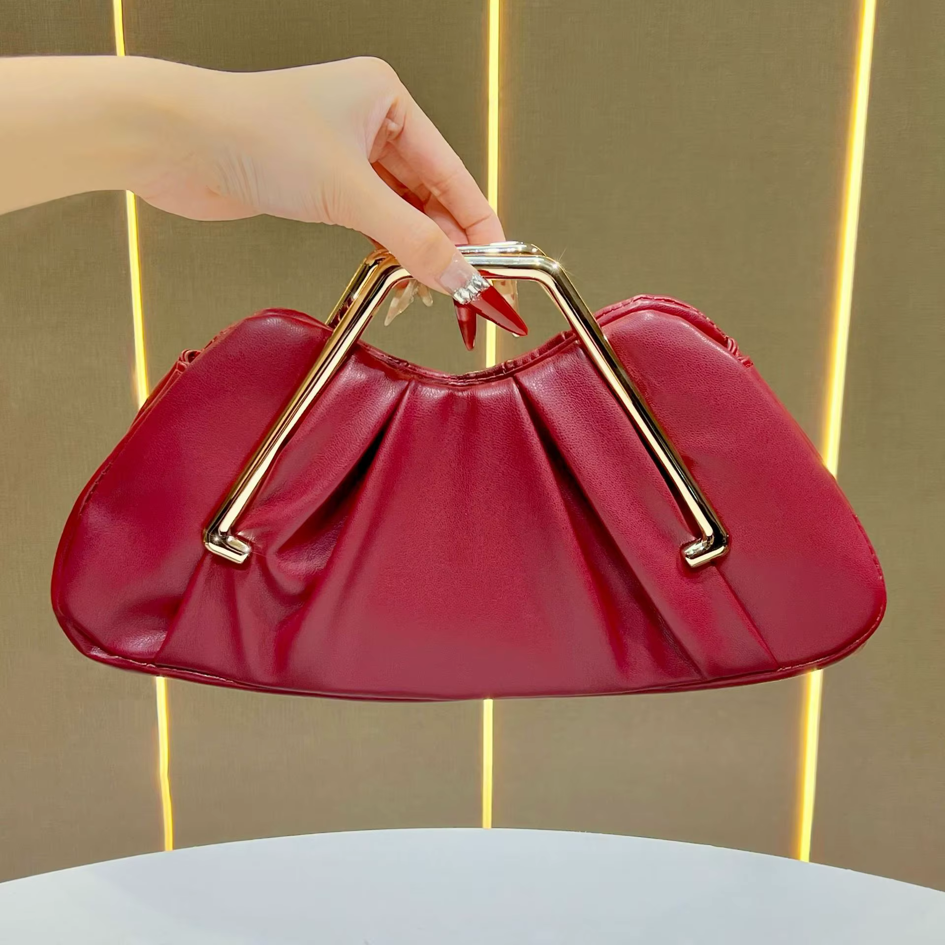 Sac à main plissé pour femmes