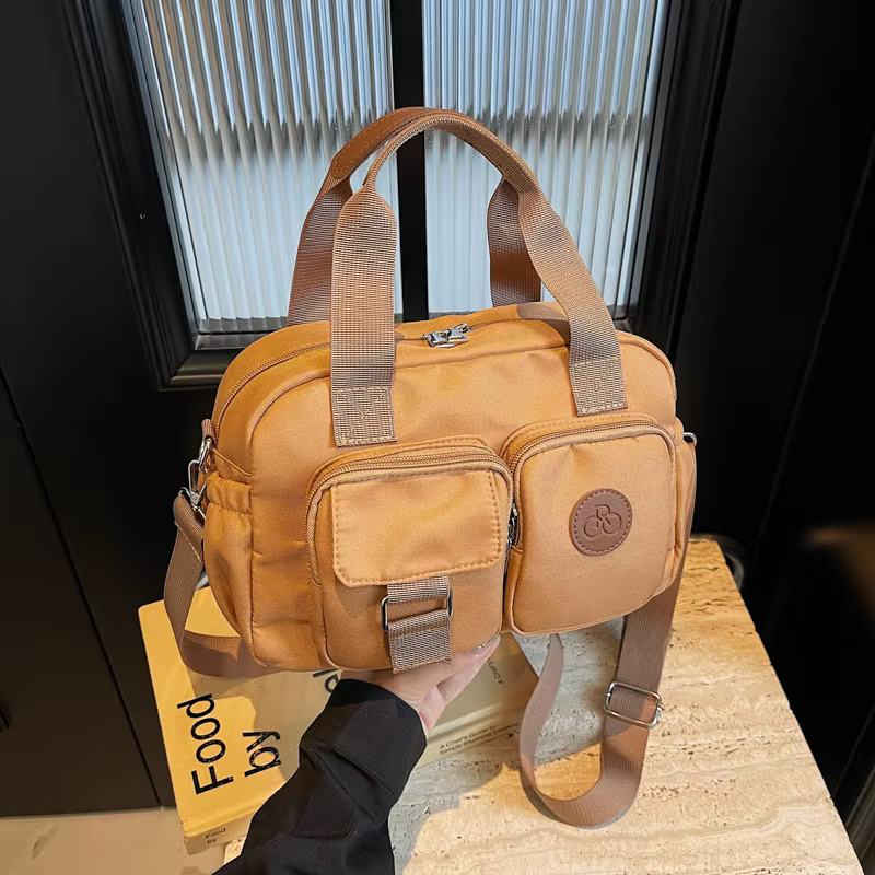 Soldes d'hiver de la saison : Sac à bandoulière en toile grande capacité pour femme