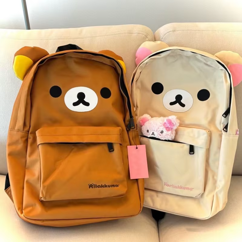 Kawaii mignon ours Rilakkumas sac à dos grande capacité Anime dessin