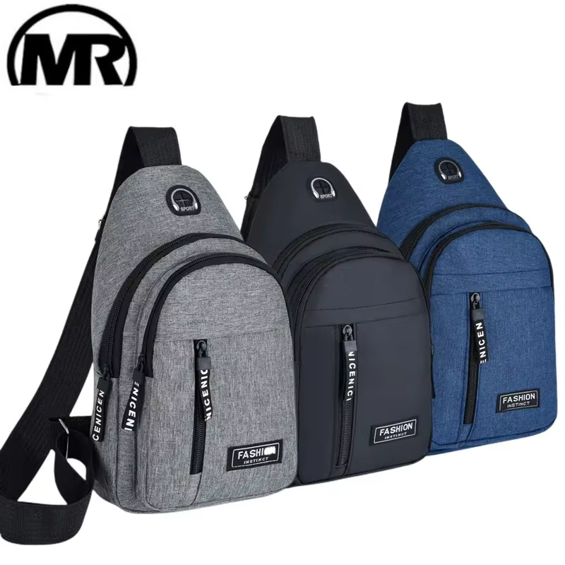 2025 nouveau sac de poitrine multifonctionnel hommes mode tendance Oxford tissu sac à bandoulière Style coréen décontracté sac de messager étanche