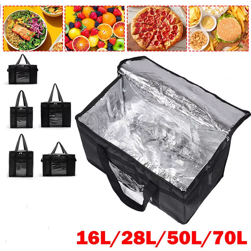 Sac isotherme thermique isolé 16-70L - Fourre-tout portable de grande capacité avec fermeture à glissière pour les pique-niques