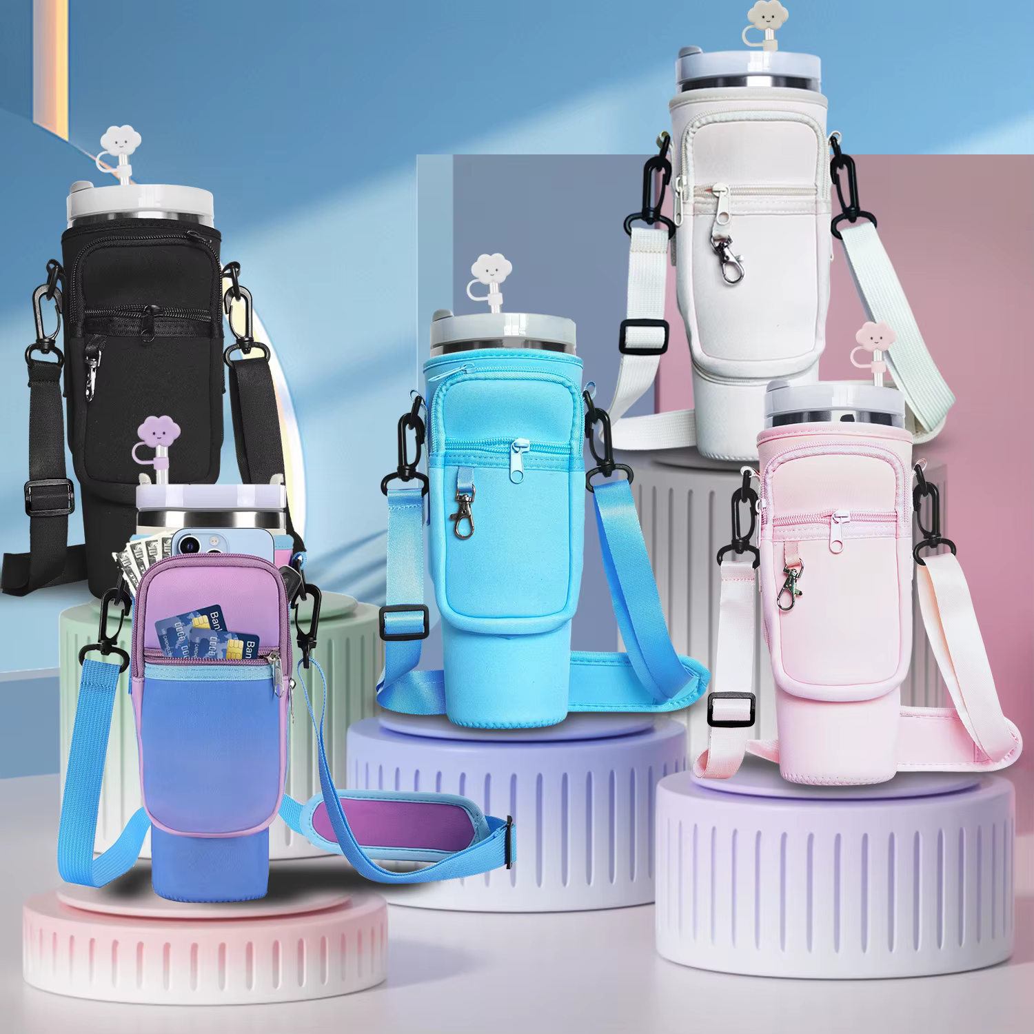 Sac de transport pour bouteille d'eau pour tasse isolée Stanley 40oz