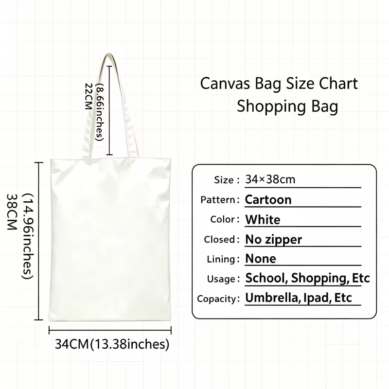 Sac fourre-tout en toile avec motif de lapin coloré et impression de lettres