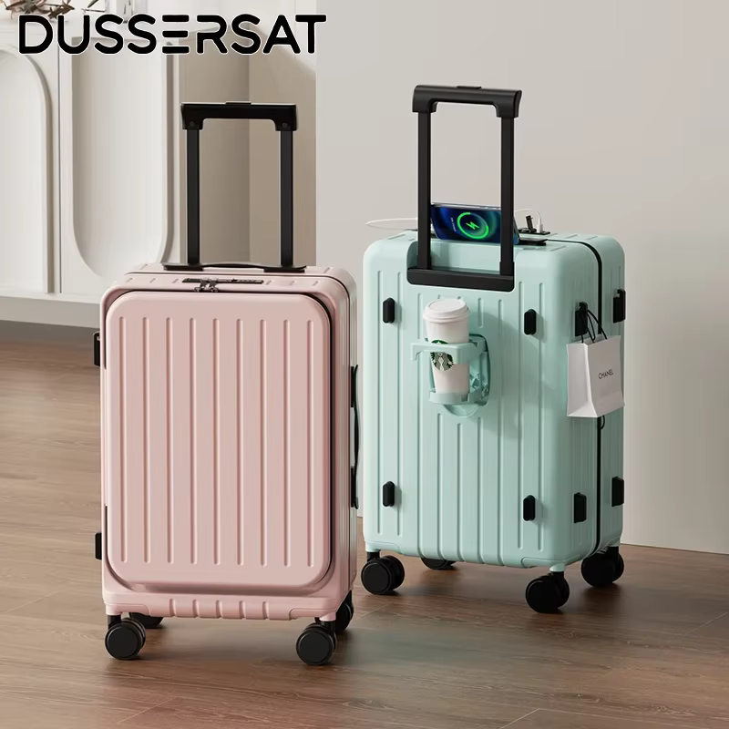 Valise roulante de grande capacité à ouverture frontale