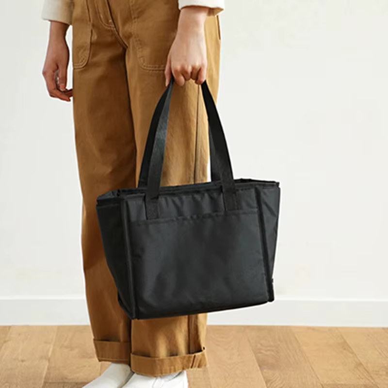Sac Isotherme Grande Capacité pour Boîte à Bento – Sac de Rangement Alimentaire Zippé pour Femmes – Sac Glacière de Voyage et Pique-nique