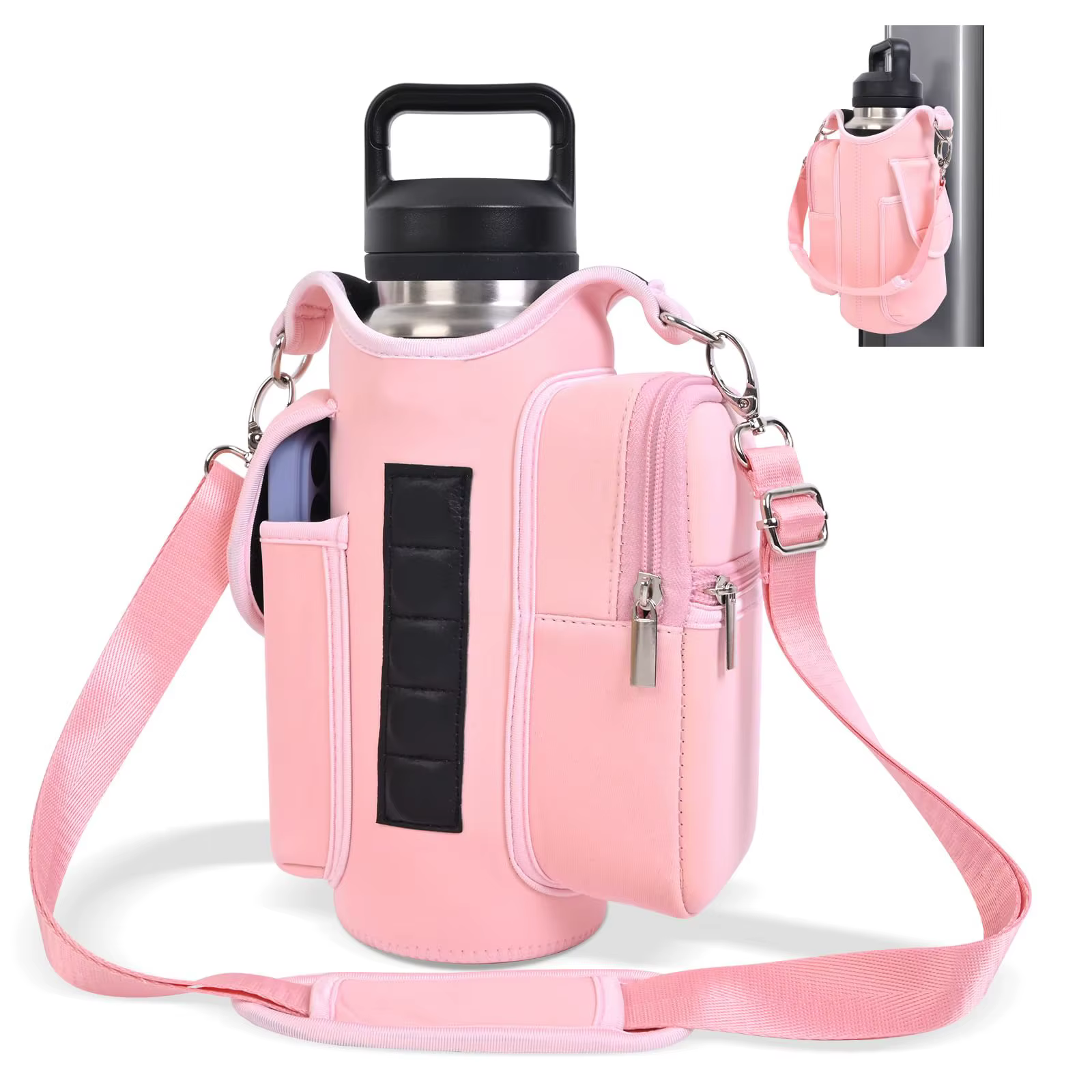 Sac de sport magnétique porte-bouteille d'eau avec bandoulière réglable