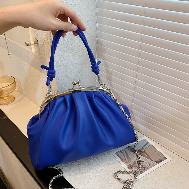 Sac à Main de Luxe en Cuir Souple pour Femme, Bandoulière, Tendance, Été