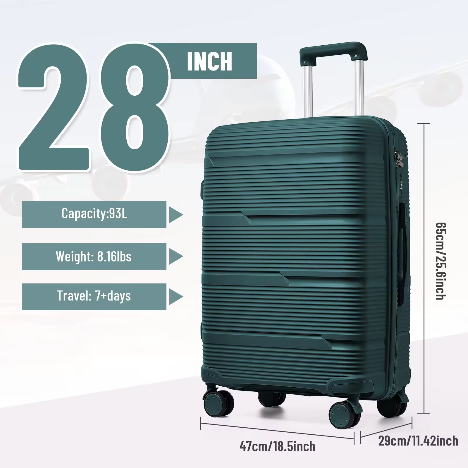 2024 Nouveau design valise de voyage roulante