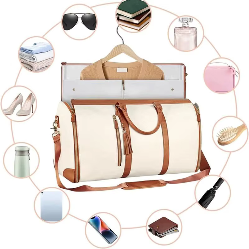 Valise de grande capacité de couleur unie