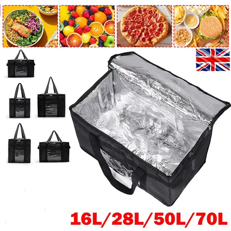 16L-70L sac fourre-tout thermique isolé grand refroidisseur de stockage livraison fermeture éclair étui