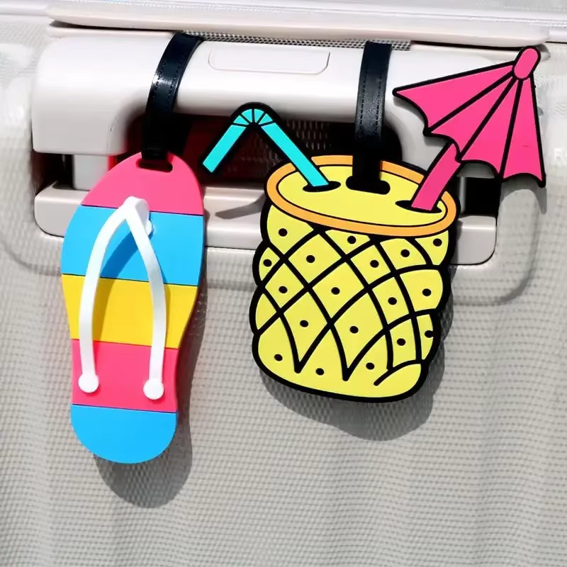 Étiquette d'identification de valise anti-perte en silicone