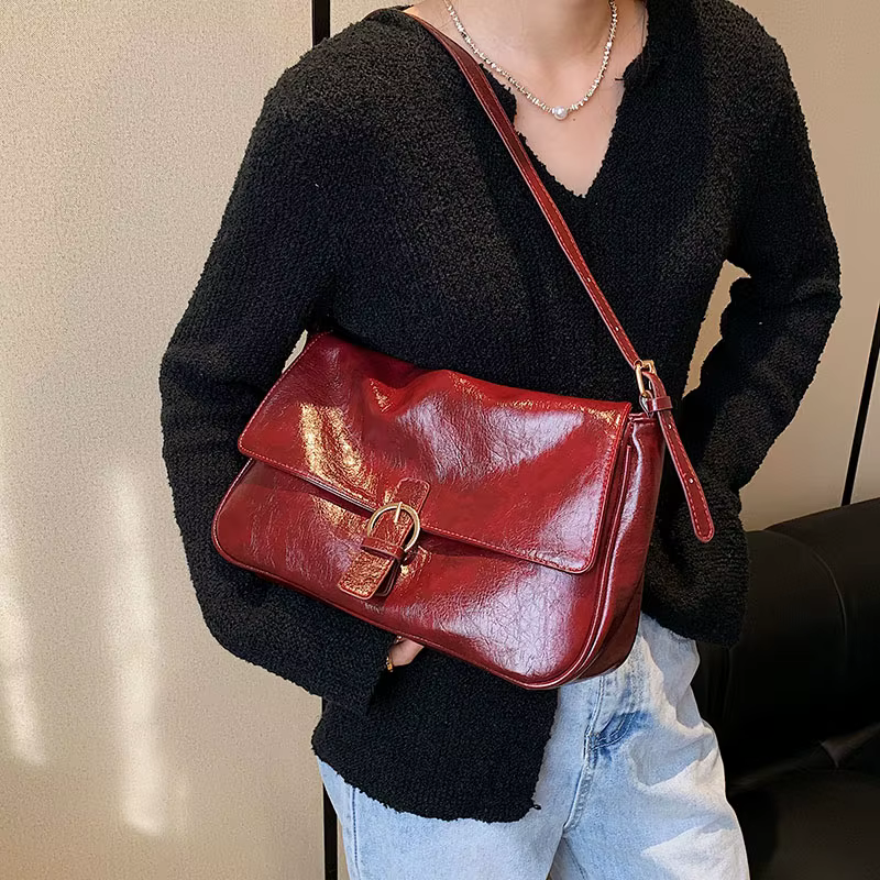 Sac à main à moraillon en PU pour femmes