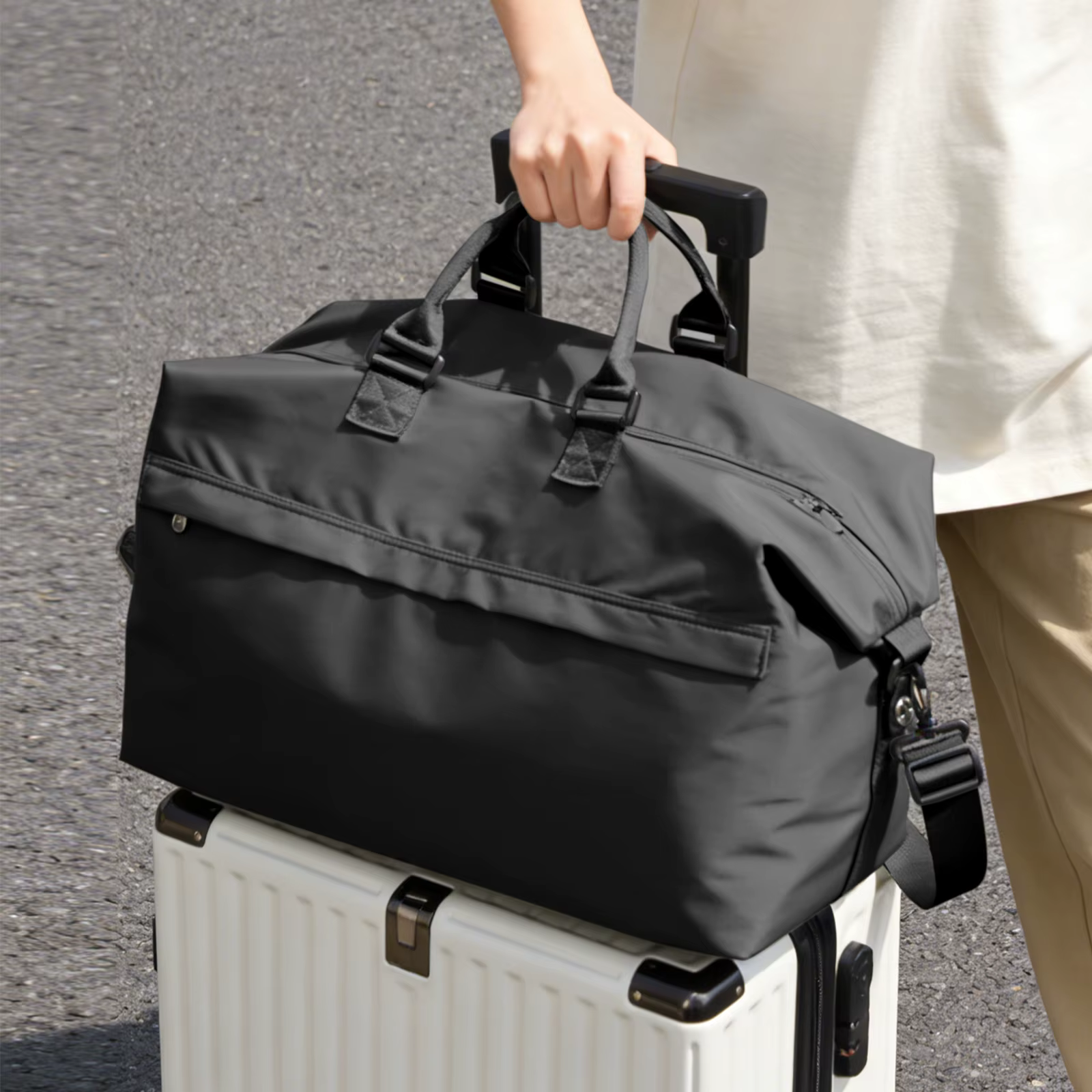Sac de voyage pliable, grand sac de sport pour femmes et hommes