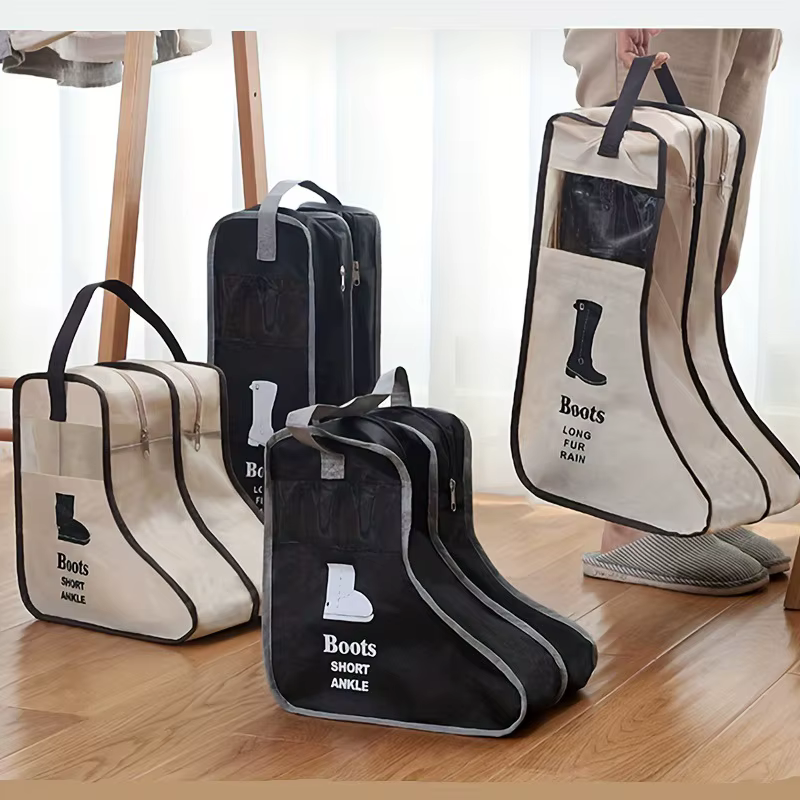 1 sac de rangement multifonctionnel pour bottes avec poignées