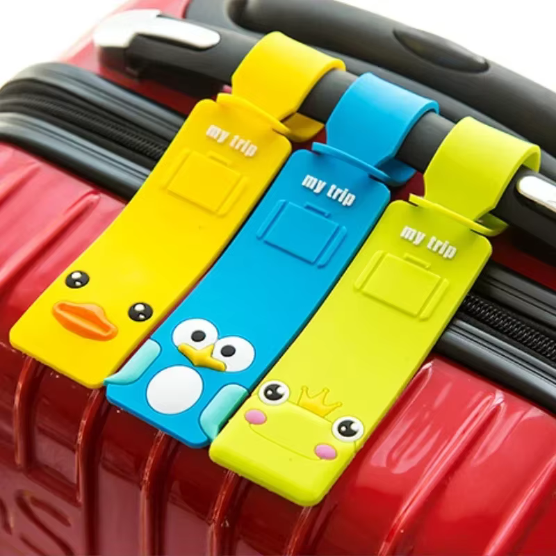 Étiquette de bagage en silicone adorable