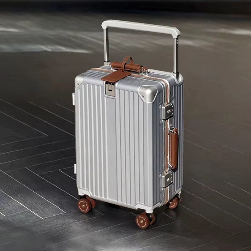 Valise de voyage à poignée large tendance 20/24/26/28 pouces avec porte-gobelet
