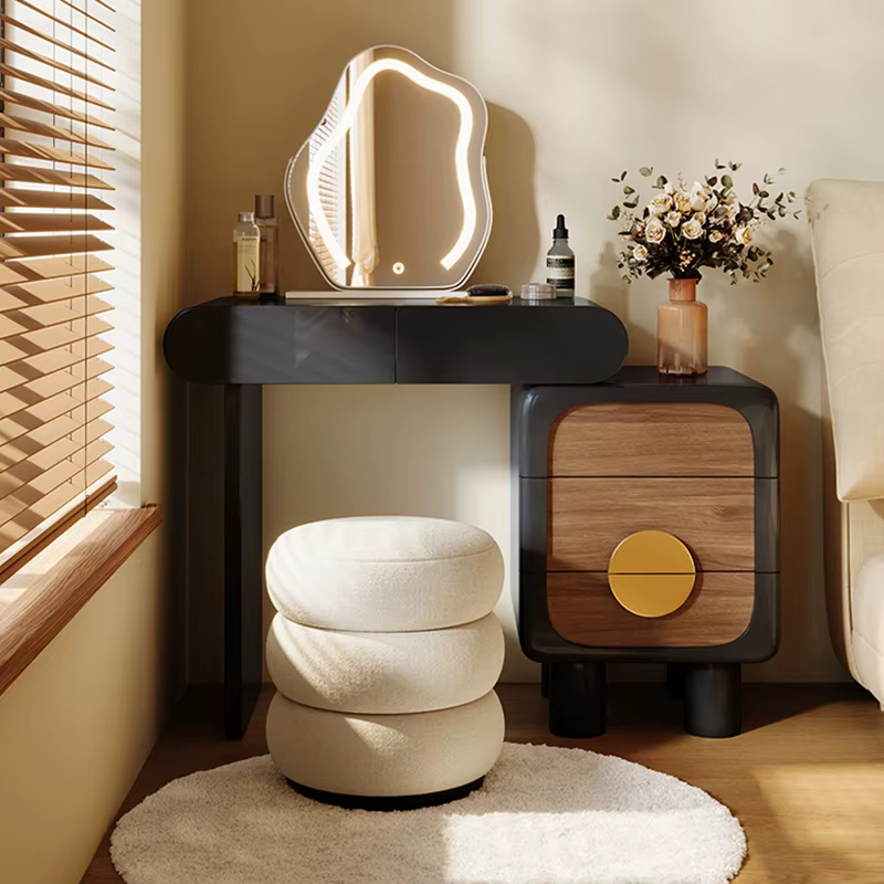 Femme petit vanité bureau Simple lumière miroir rangement luxe