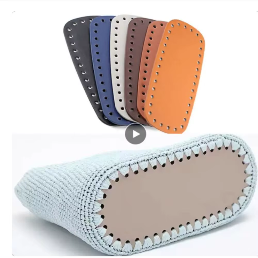 Base de sac en cuir PU portable avec trous