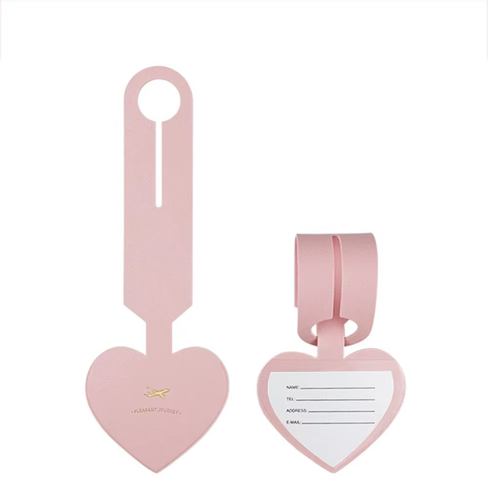 Étiquette de valise d'avion en forme d'amour