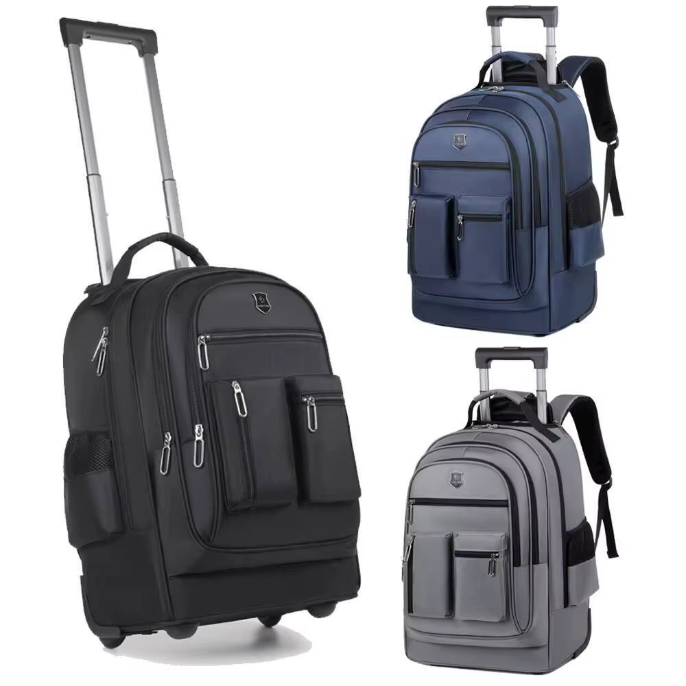 Sac à dos de voyage de grande capacité avec roulettes pour hommes