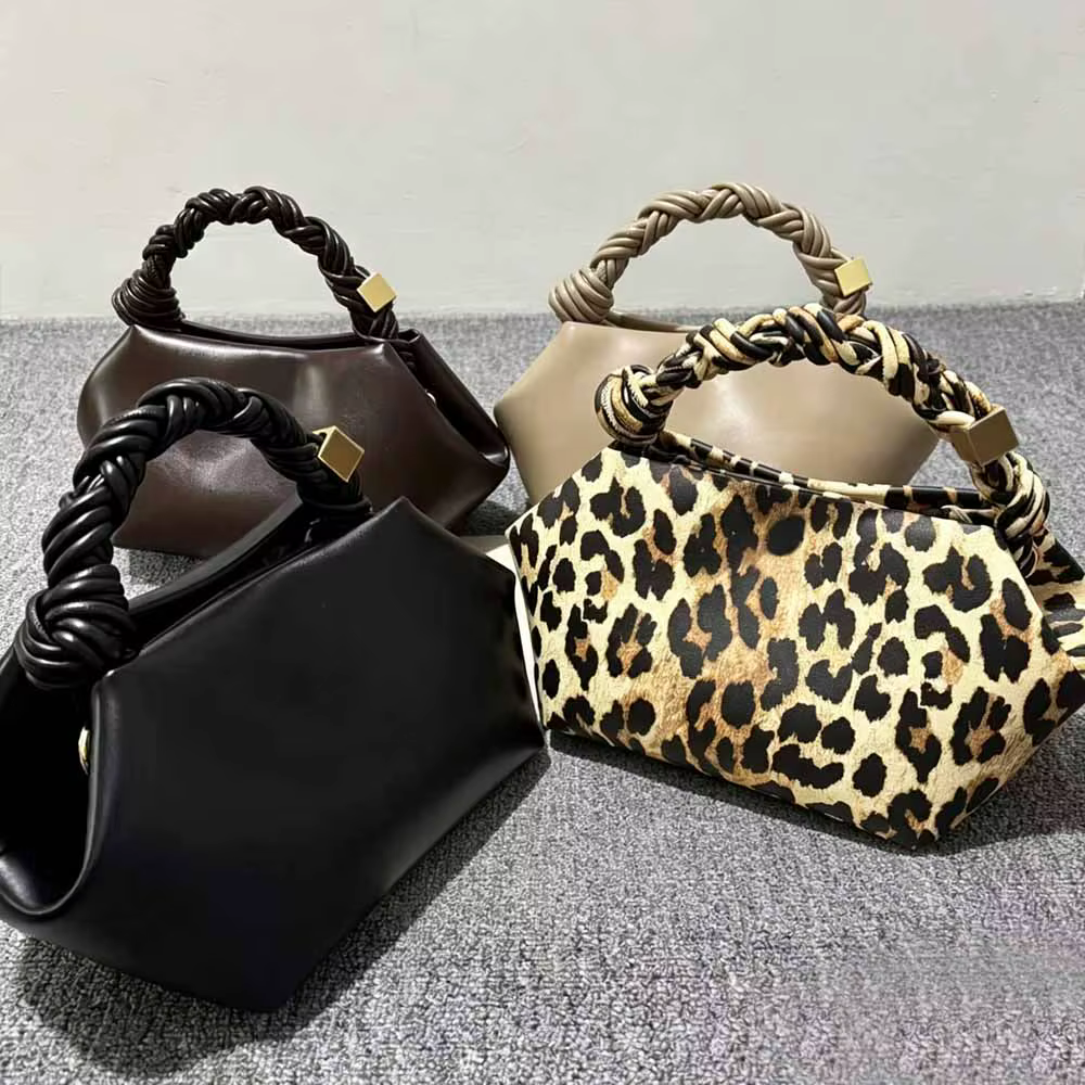 Sac bandoulière décontracté hexagonal tressé pour femme