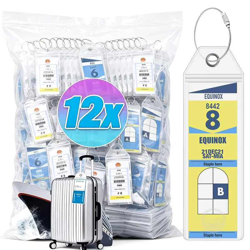 Porte-étiquette de bagage en PVC épais