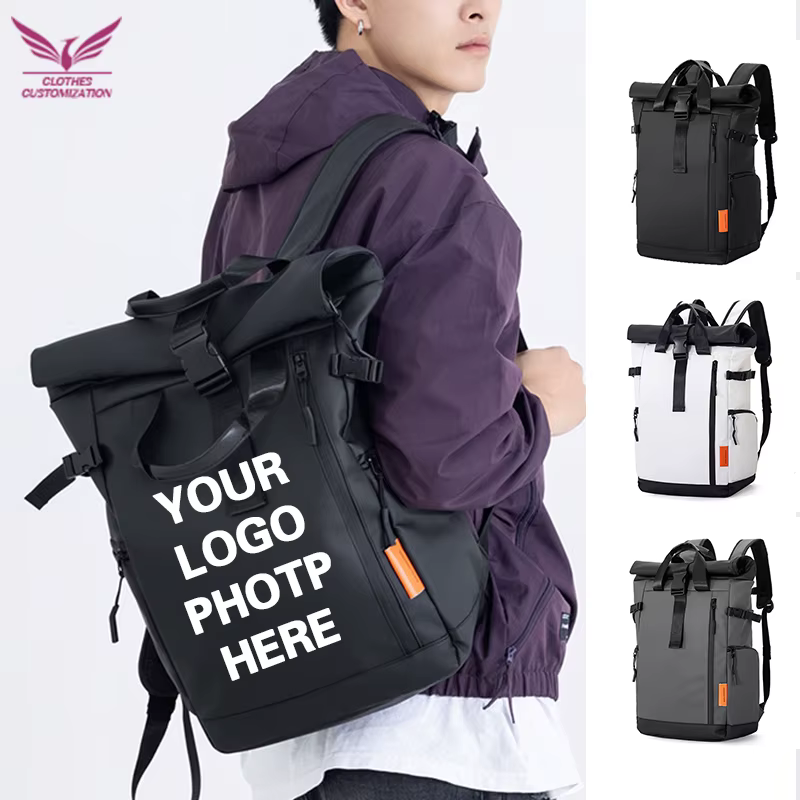 Sac à dos d'ordinateur étanche avec logo personnalisé