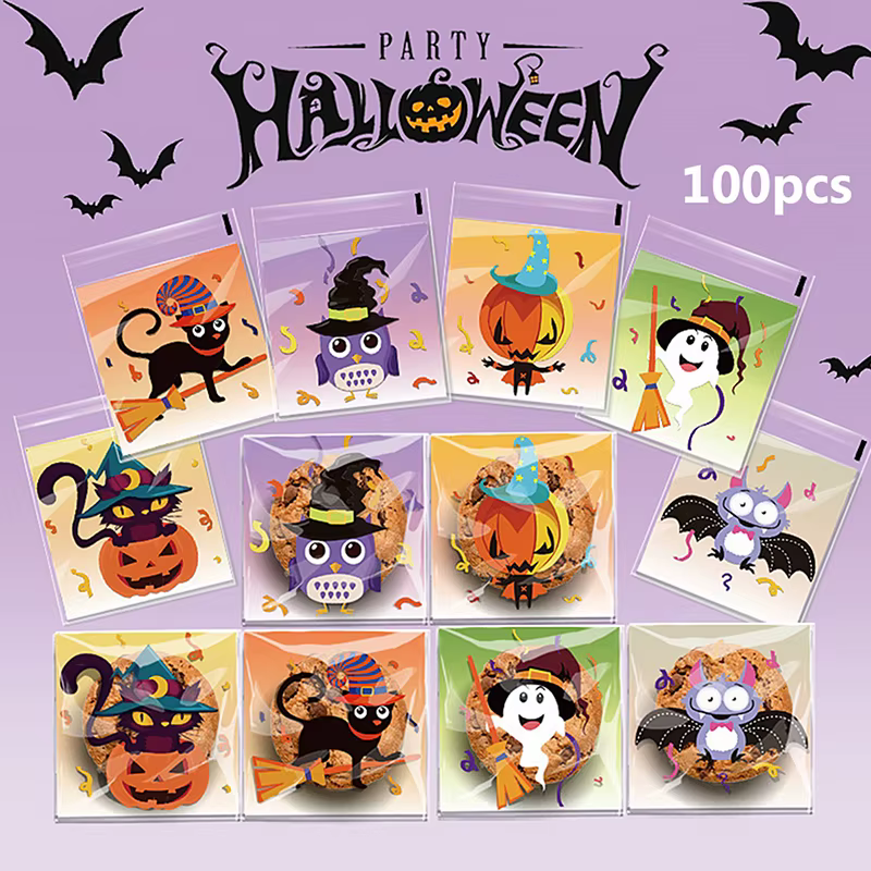 Sac à bonbons citrouille Halloween