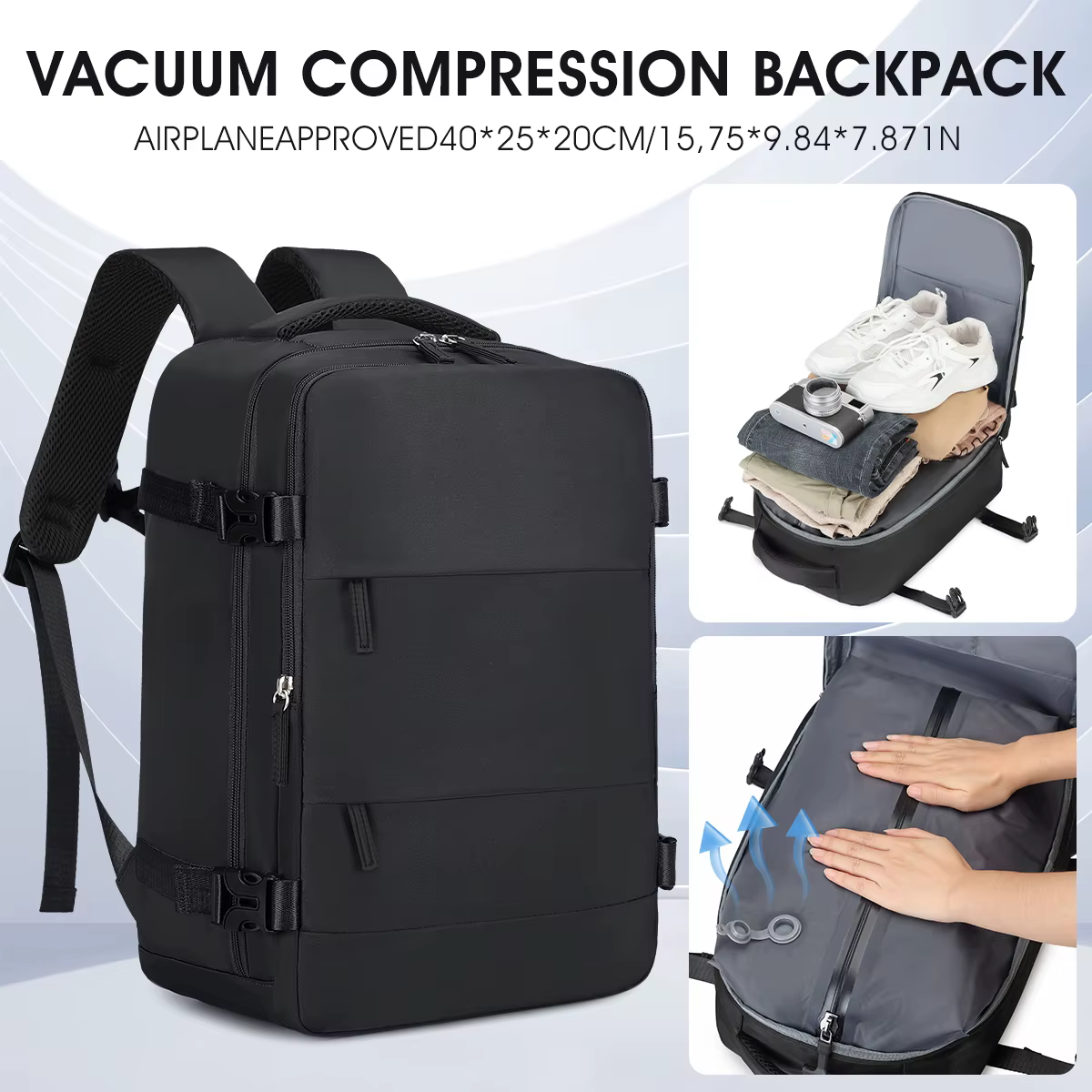 Sac de voyage à Compression sous vide