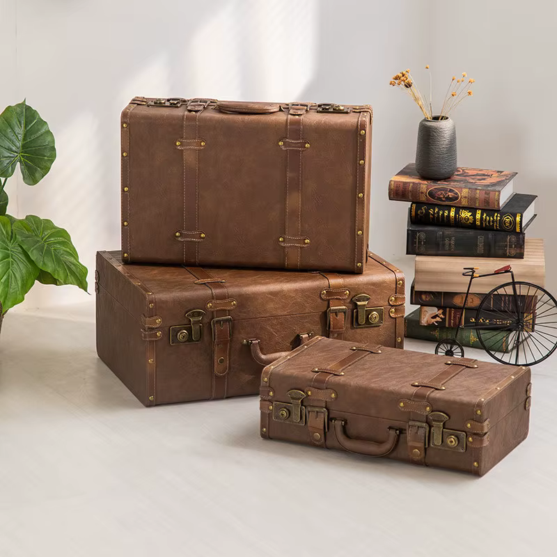 Valise vintage de style rétro européen