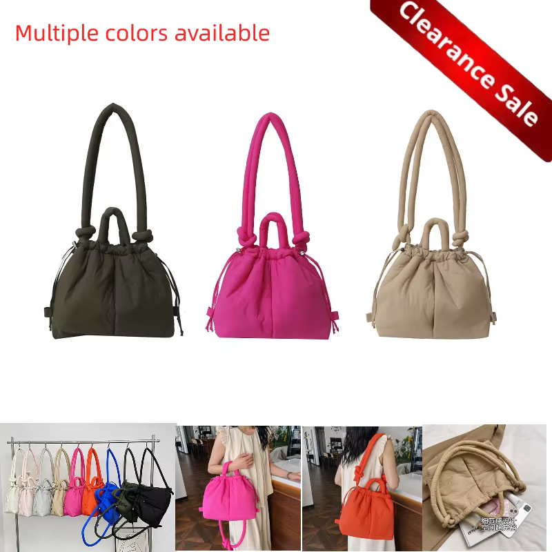 Liquidation femmes épaule sacs à bandoulière décontracté en Nylon rembourré sac fourre-tout concepteur doux bouffant