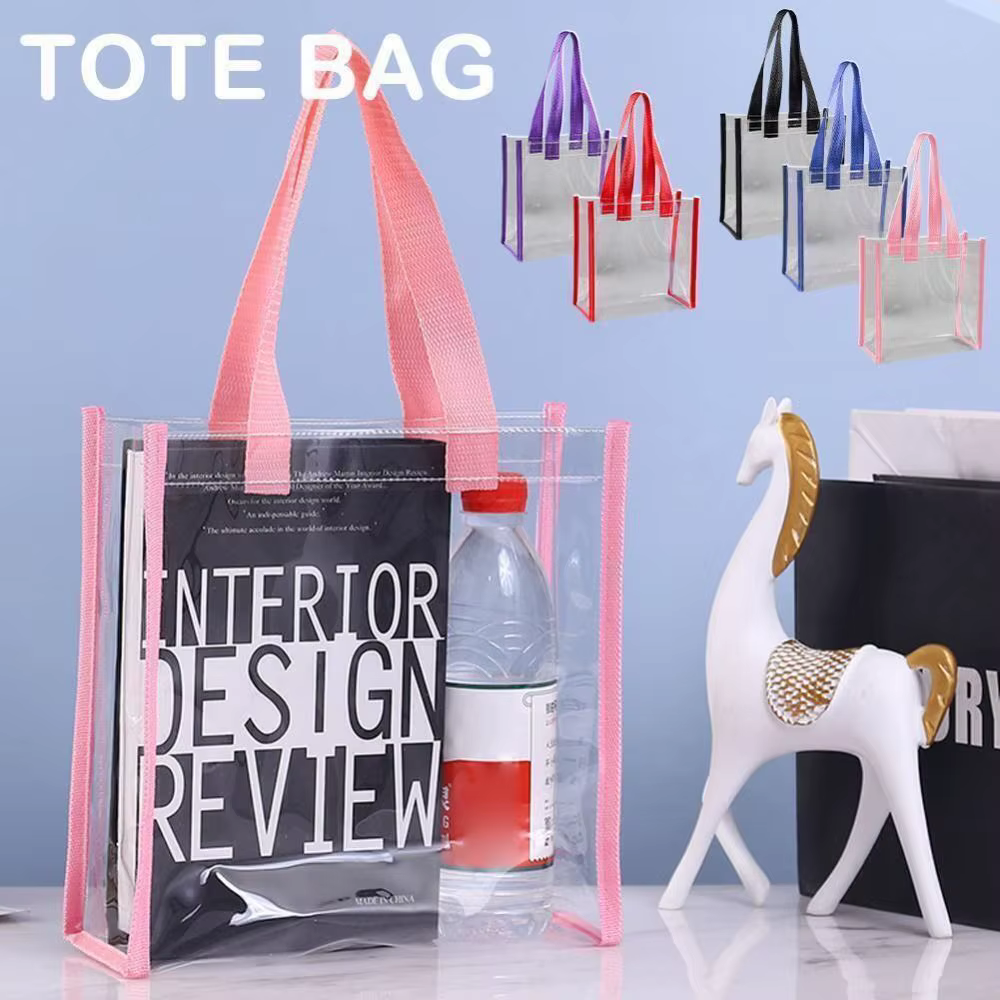 Sac fourre-tout transparent en PVC de grande capacité