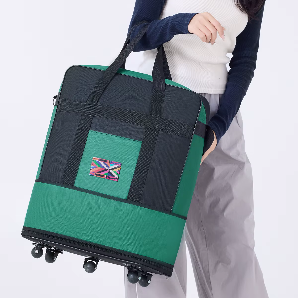Sac de voyage de style sac à dos en tissu Oxford de grande capacité