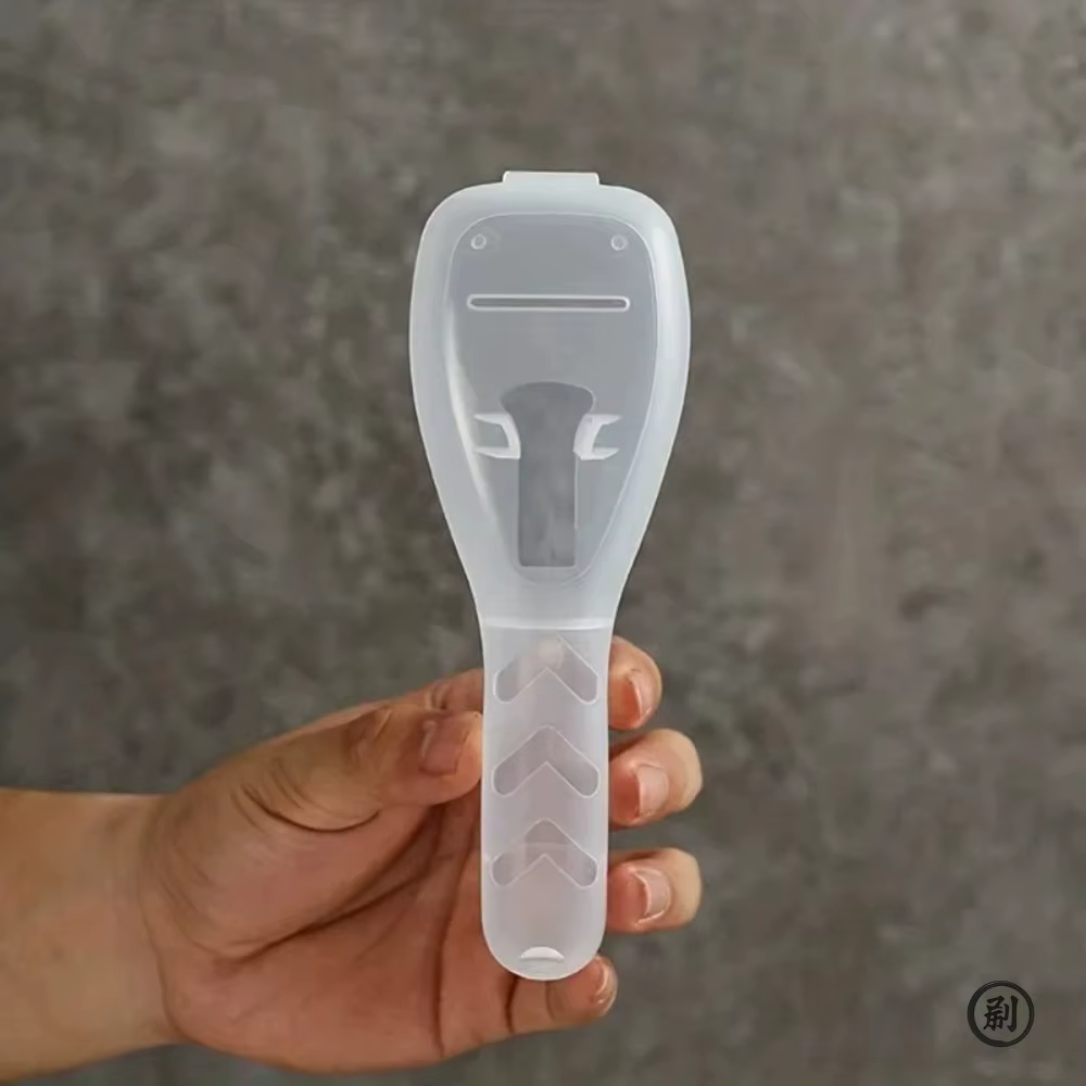 Boîte de rangement de rasoir de voyage transparente