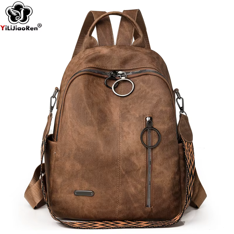 Sac à dos de jour en cuir Pu pour femmes