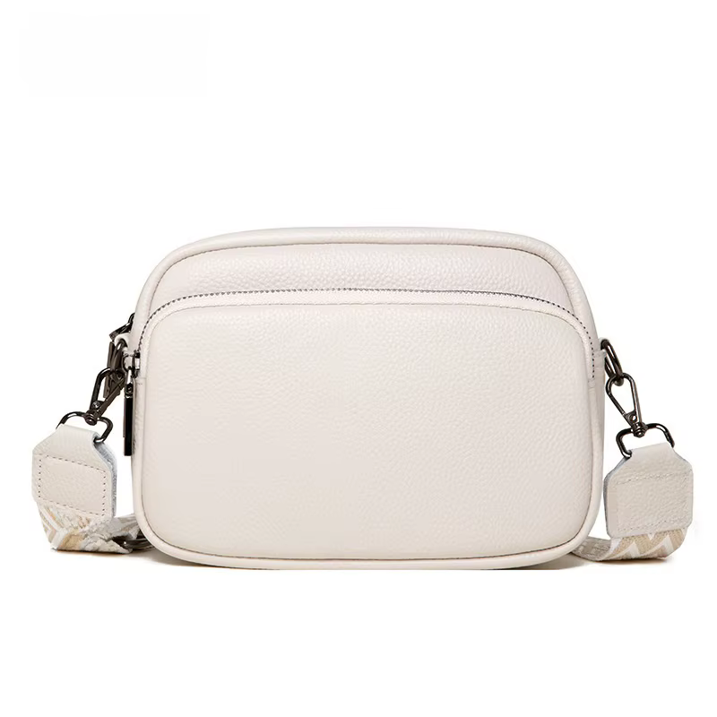 Sac bandoulière élégant en cuir véritable pour femme