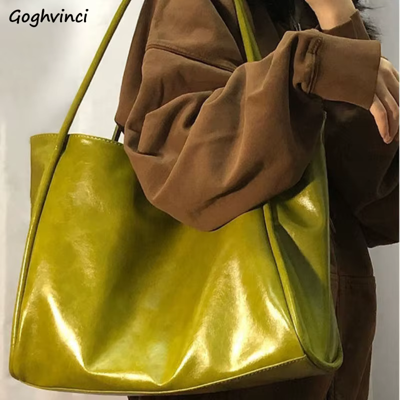 Sacs fourre-tout en cuir PU solide pour femme