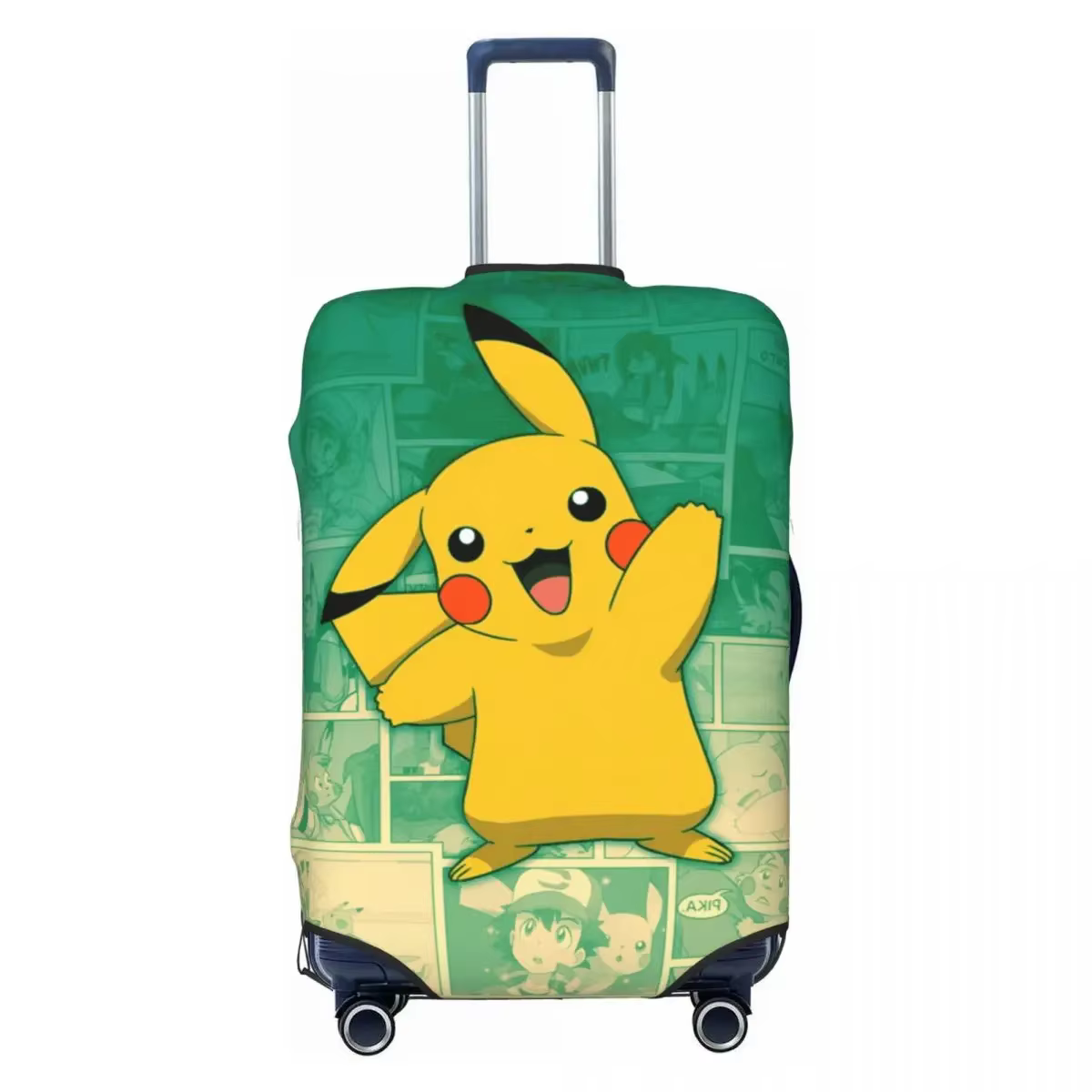 Housse de valise élastique durable avec imprimé P-Pikachizer pour bagages de 18 à 32 pouces