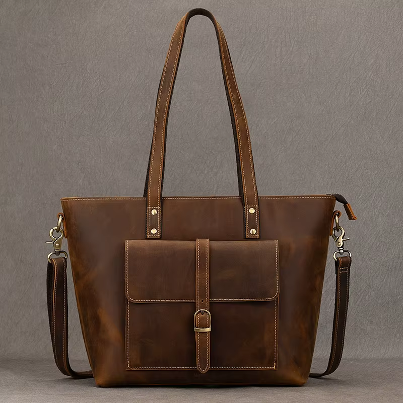 Luufan-Fourre-tout en cuir véritable pour femme