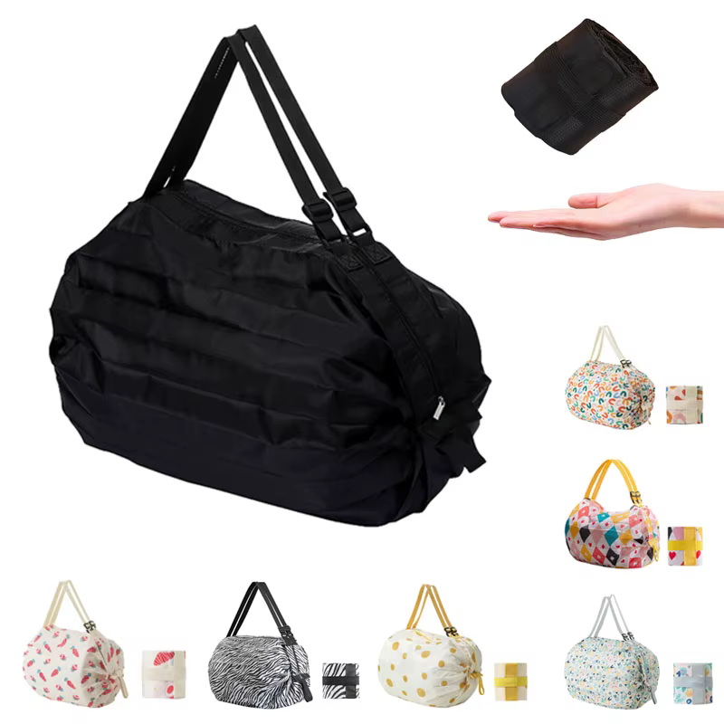 Grand sac de courses pliable réutilisable
